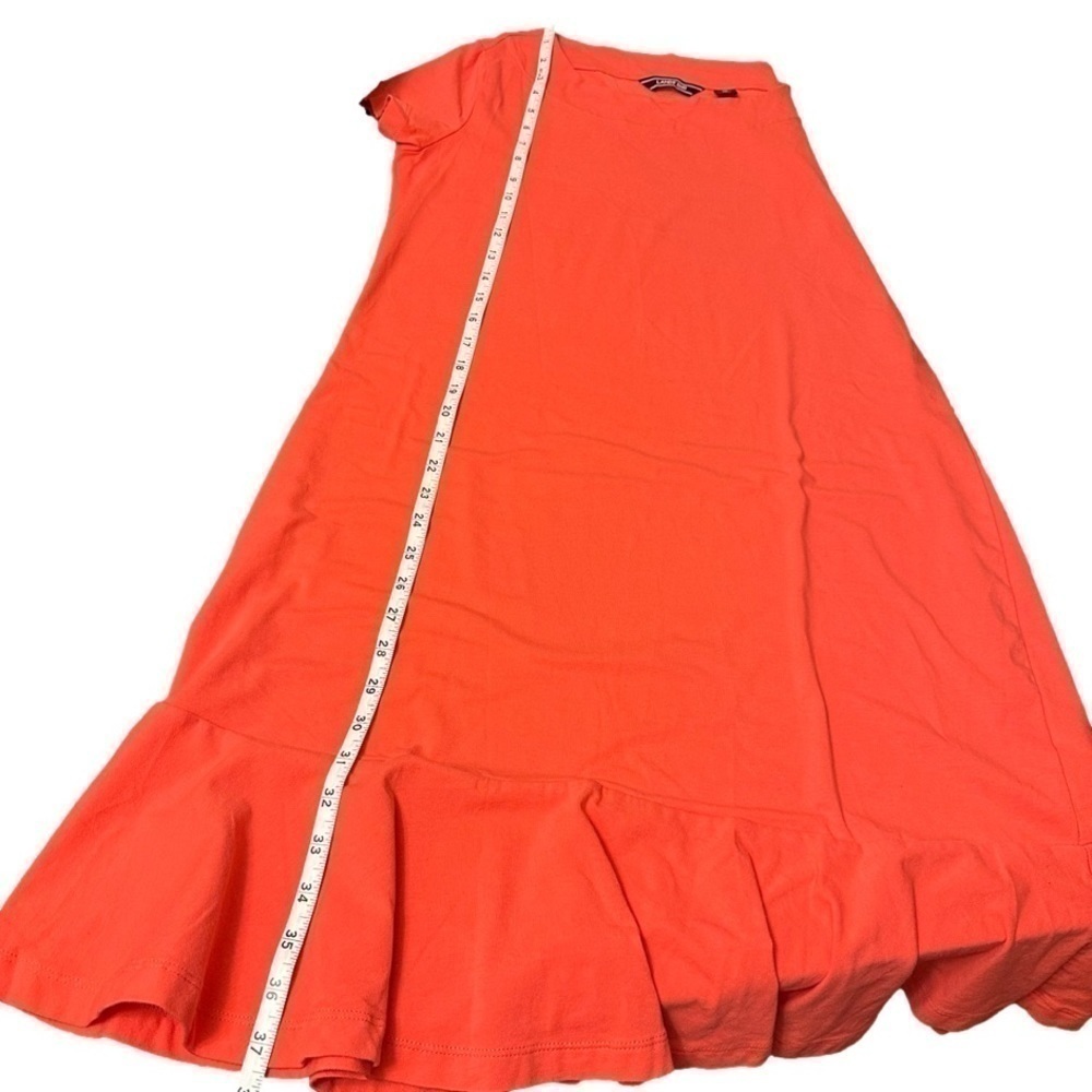 Lands End Bright Coral Tee Dress M Medium - Picture 3 of 5